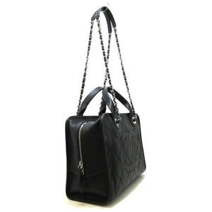 Chanel Bowling Bag Deauville Caviar Skin Black